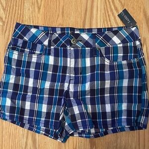 Plaid Blue Women's Shorts - Unbranded